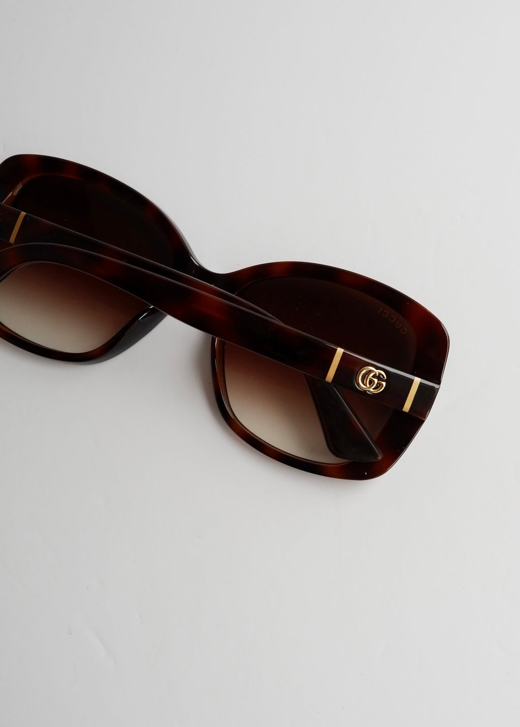 Preowned Gucci GG Logo Brown Oversized Sunglasses