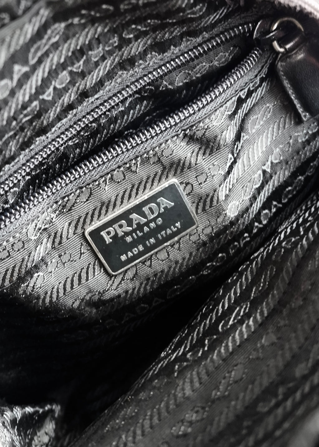 Authentic Preowned Prada Brown Nylon Leather Handle Handbag