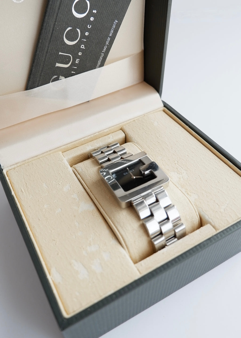 Authentic Preowned Gucci Silver Stainless Steel G Face Watch