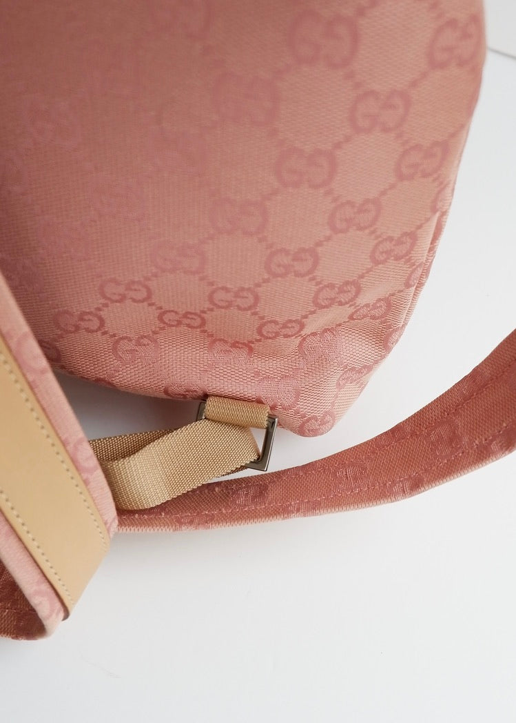 Preowned Vintage Gucci Pink GG Canvas Mini Backpack