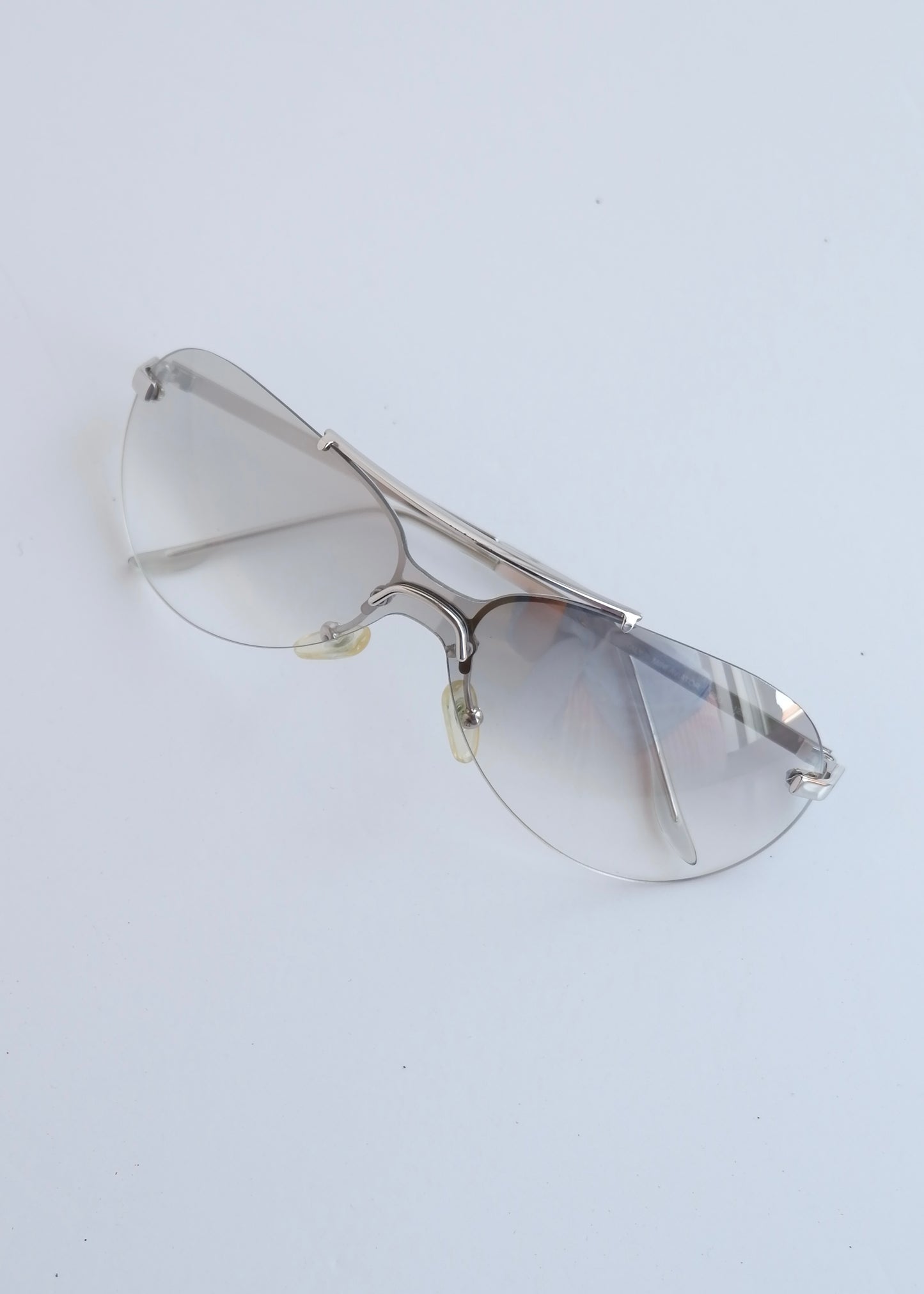 Authentic Preowned Dior Silver/Transparent Sheild Frame Sunglasses