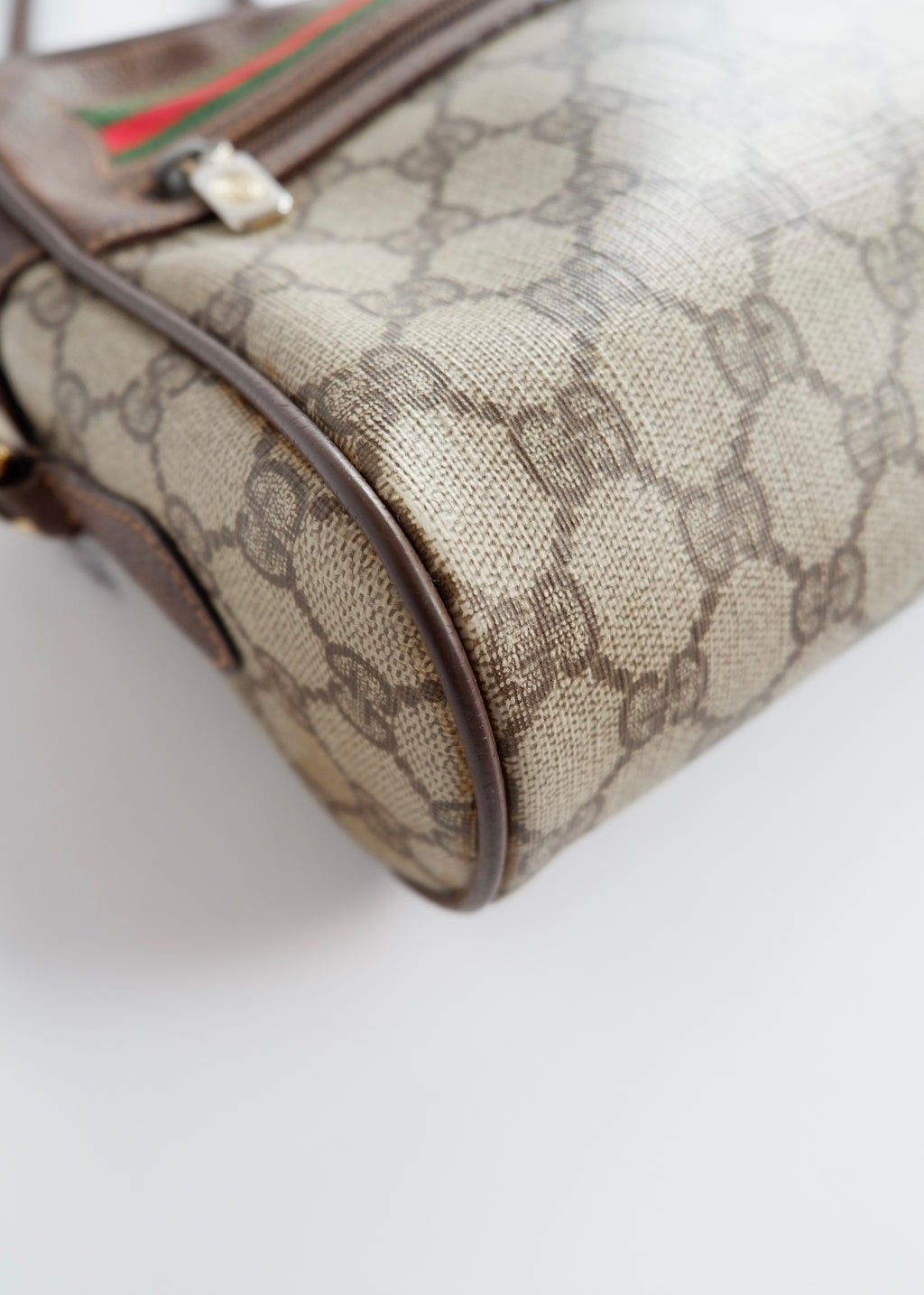 Authentic Preowned Vintage Gucci Brown GG Coated Canvas Crossbody Bag
