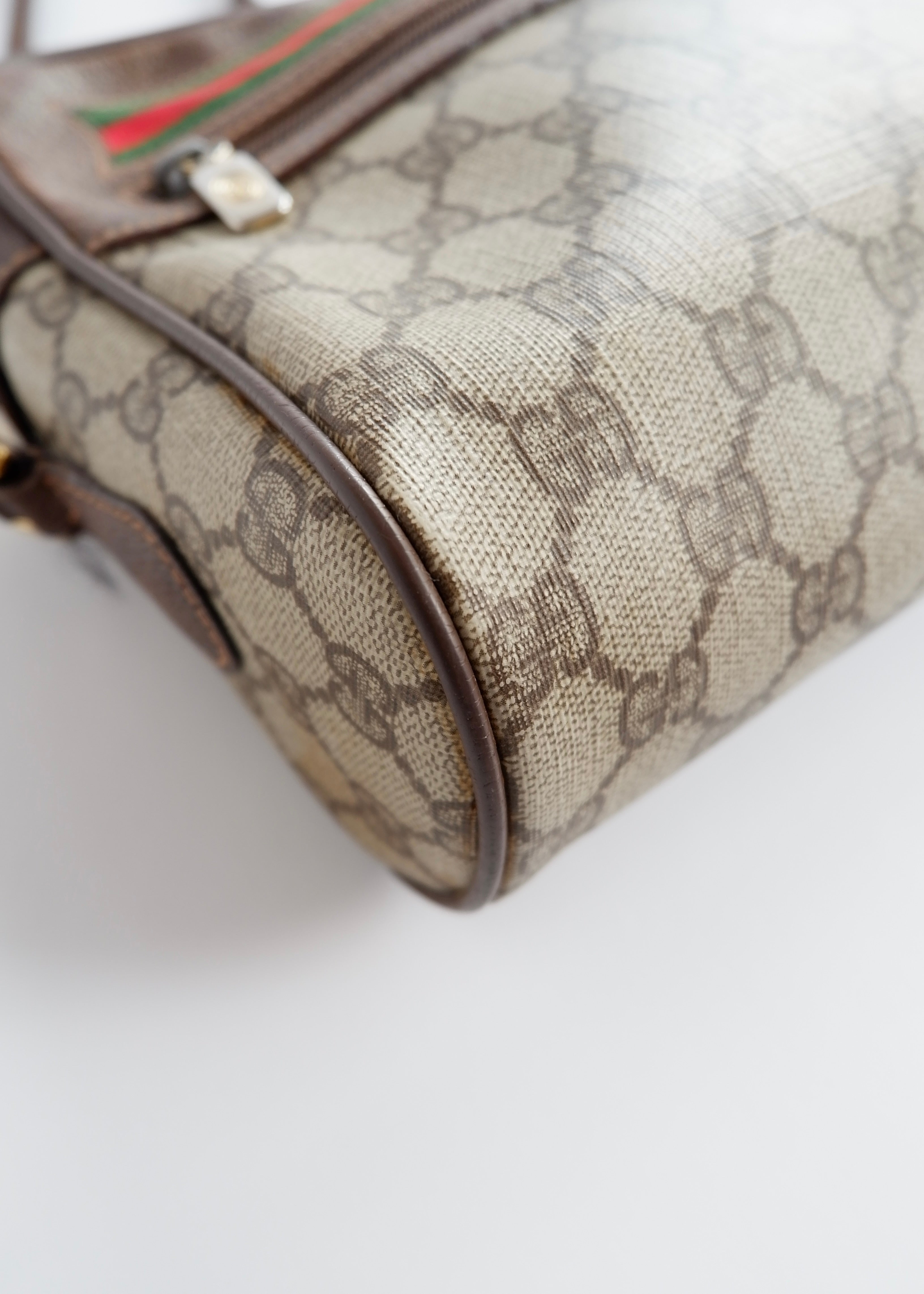 Authentic Preowned Vintage Gucci Brown GG Coated Canvas Crossbody Bag