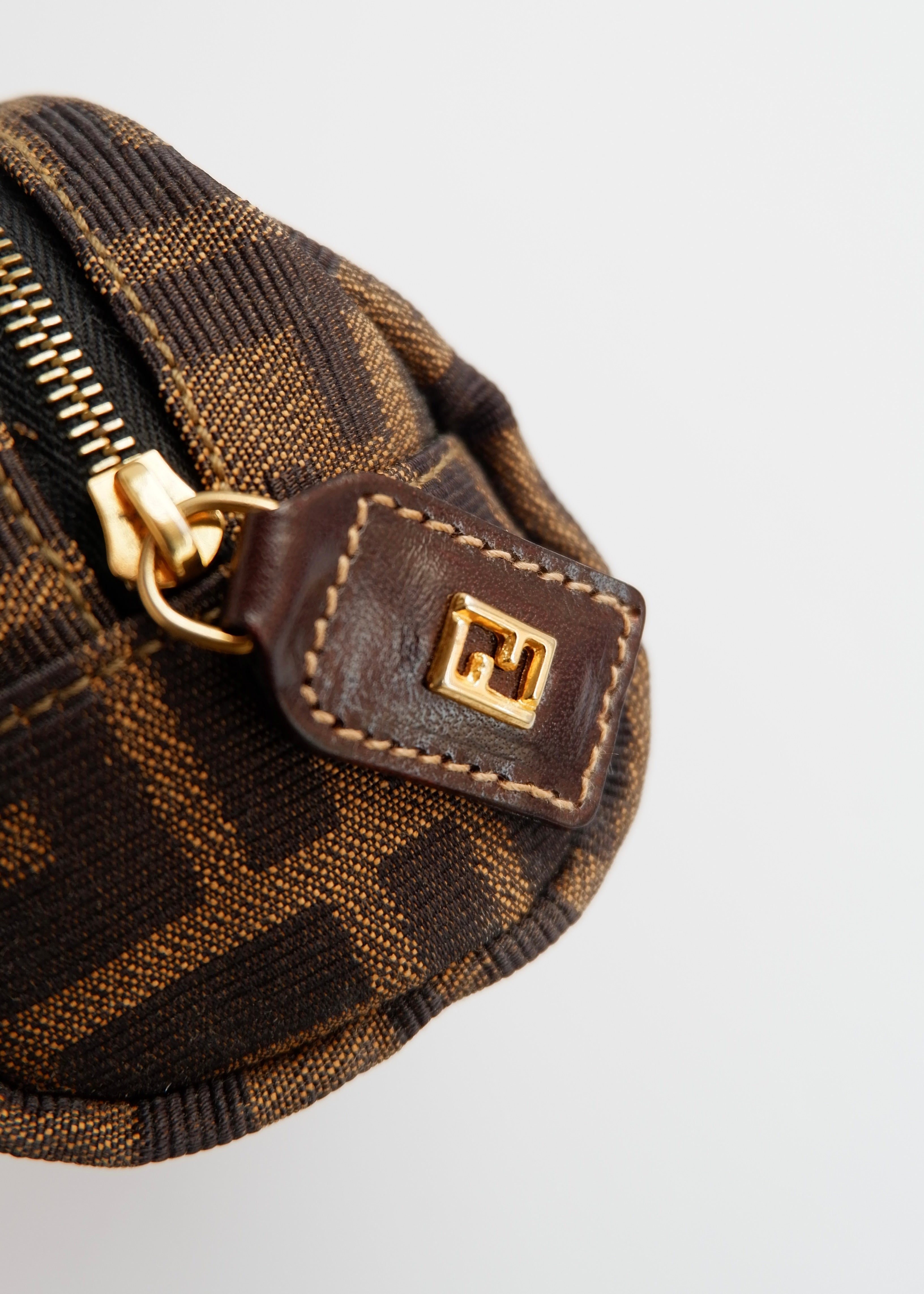 Authentic Preowned Fendi Brown Canvas Zucca Print Pouch