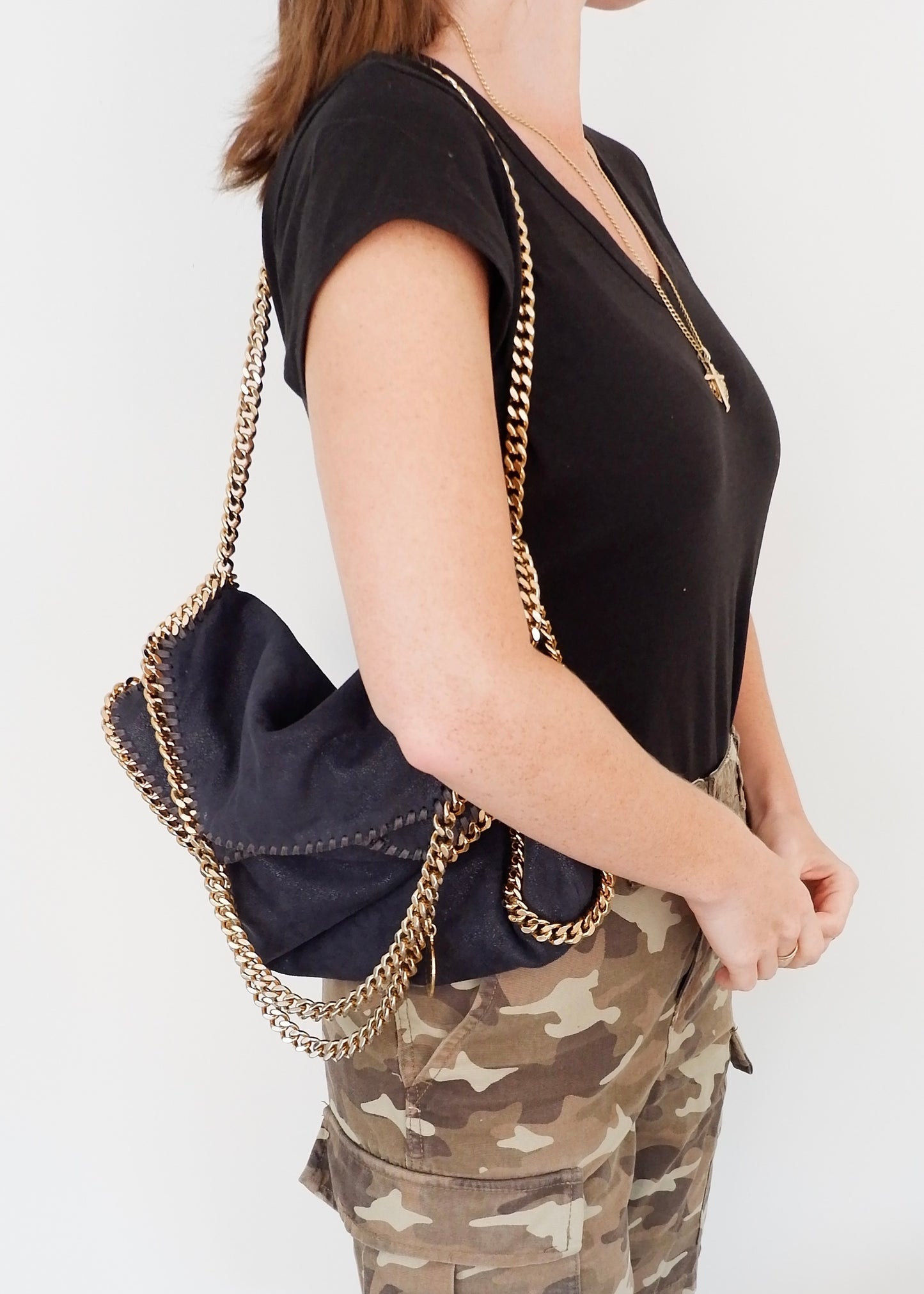 Authentic Preowned Stella McCartney Navy Fallabela Two Way Shoulder Bag