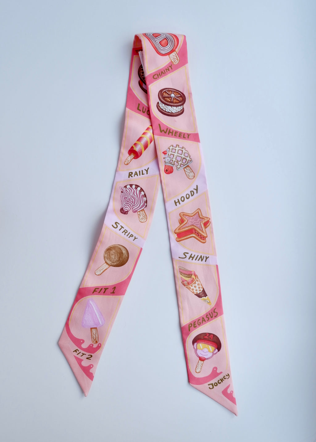 Twilly Hermès Rose Glace authentique de seconde main