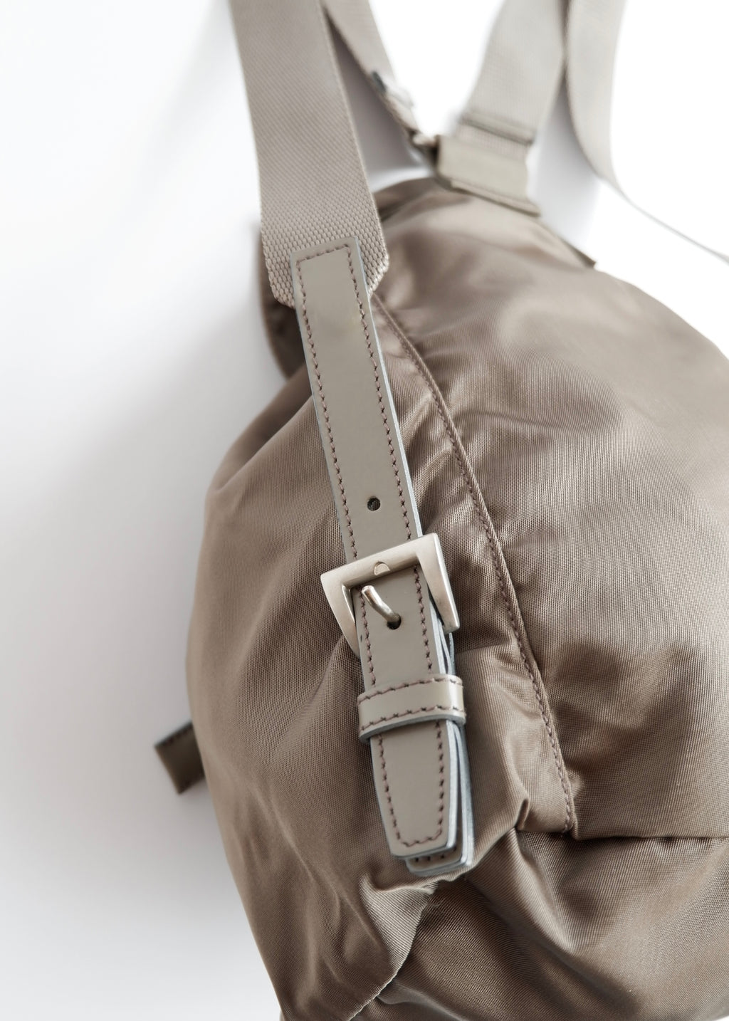 Preowned Prada Khaki Nylon Small Backpack