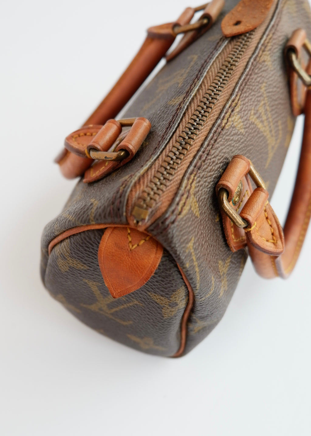 Authentic Preowned Vintage Louis Vuitton Monongram Nano Speedy (with strap)