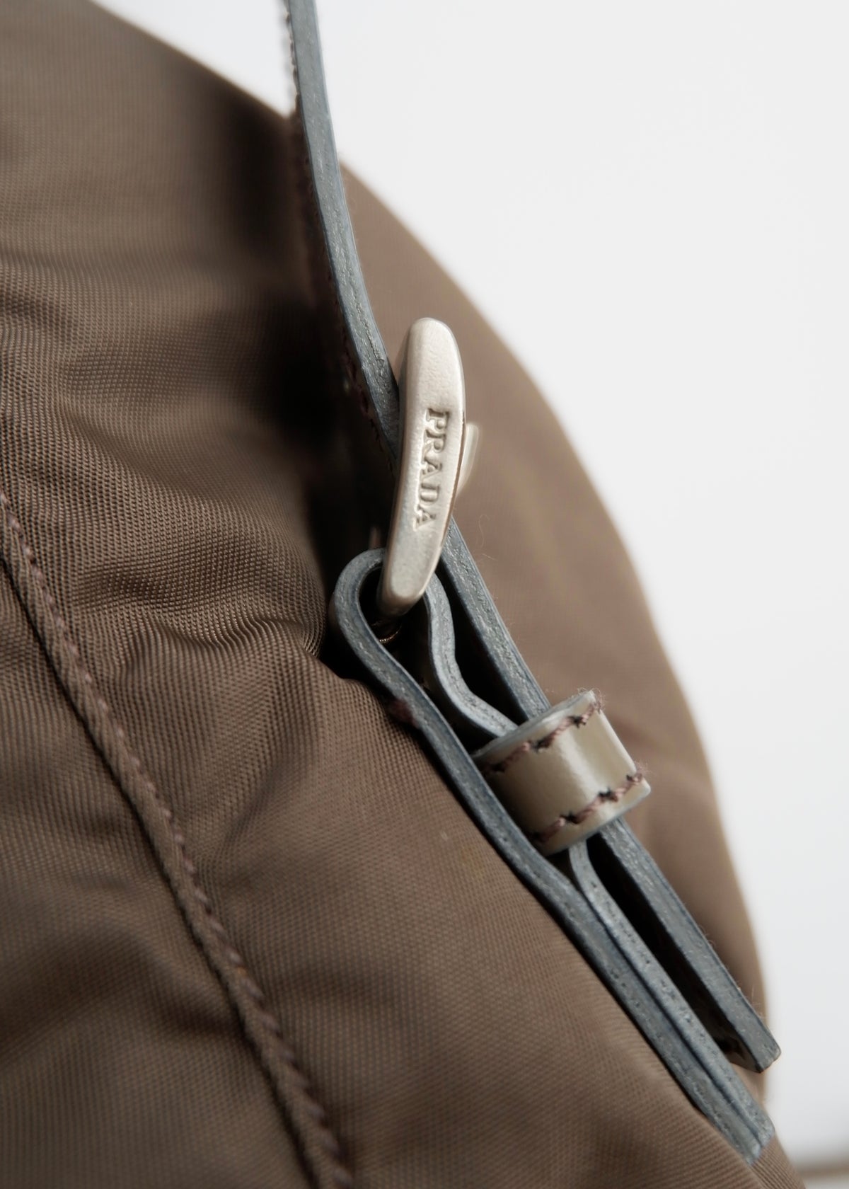 Preowned Prada Khaki Nylon Small Backpack