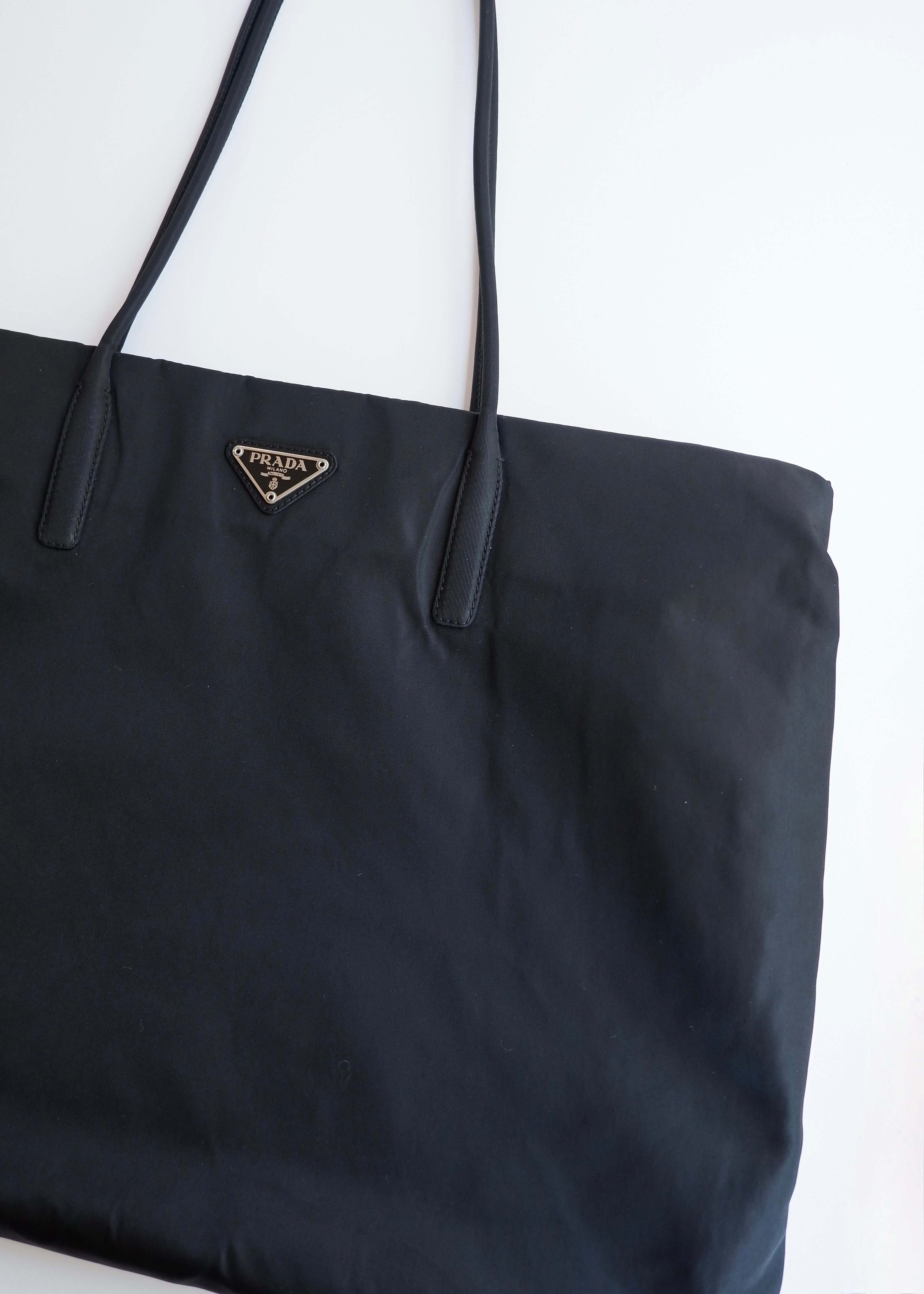 Authentic Preowned Prada Black Nylon Thin Strap Tote Bag
