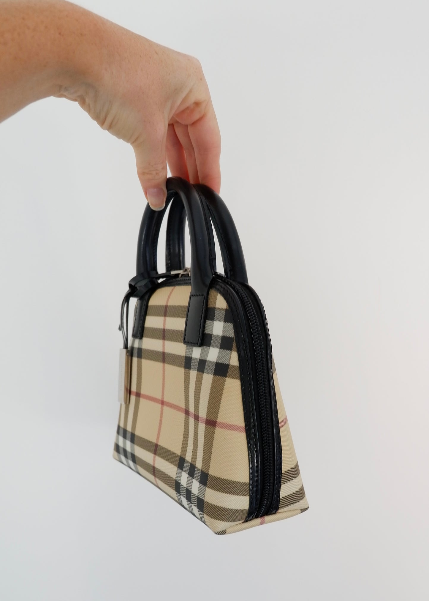 Authentic Preowned Burberry Beige Nova Check Mini Top Handle Bag