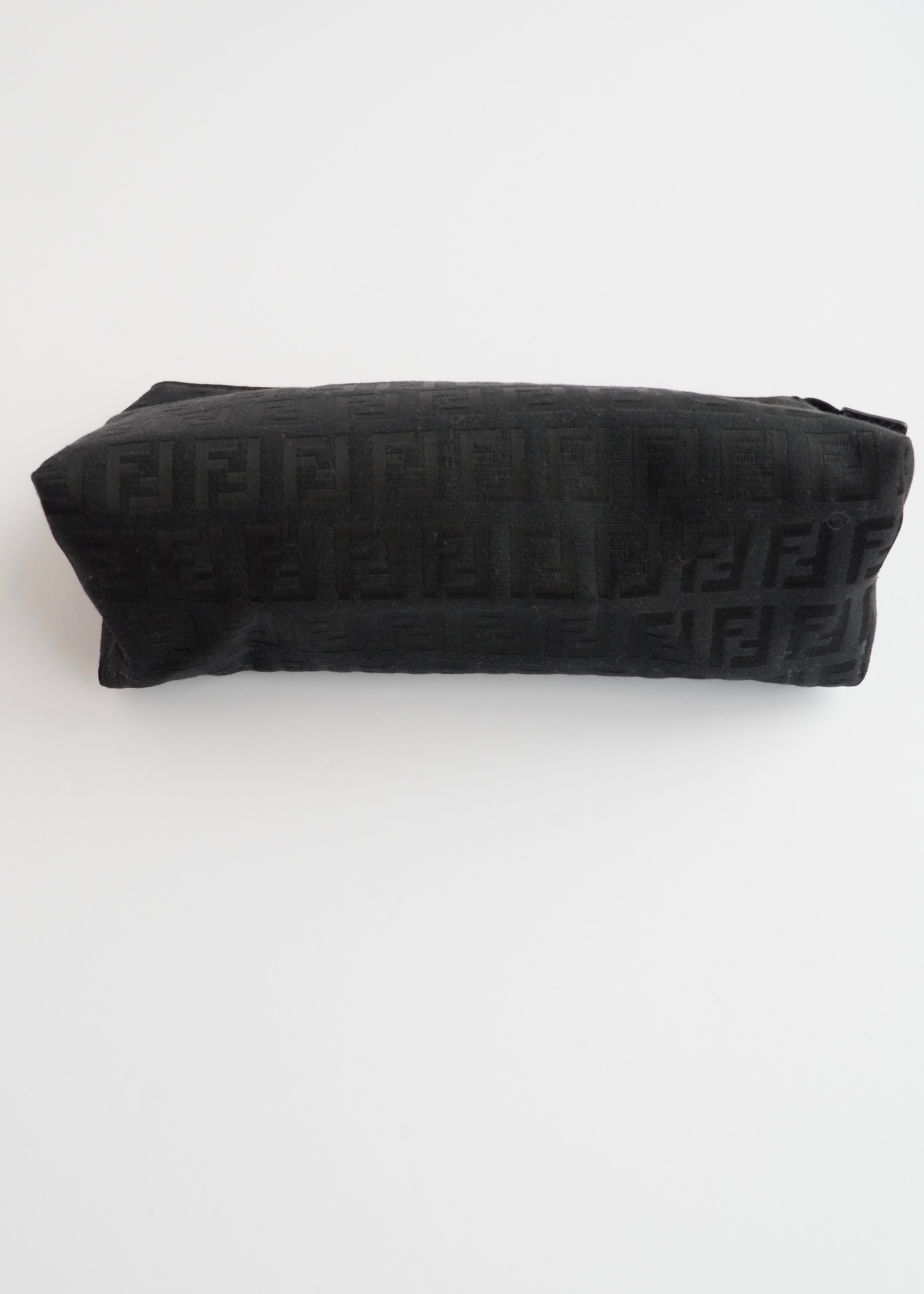 Authentic Preowned Fendi Black Canvas Zucchino Pouch