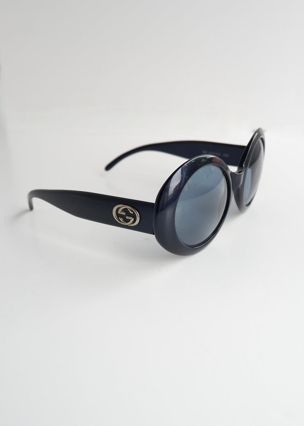 Authentic Preowned Gucci Navy Blue Round Frame Sunglasses