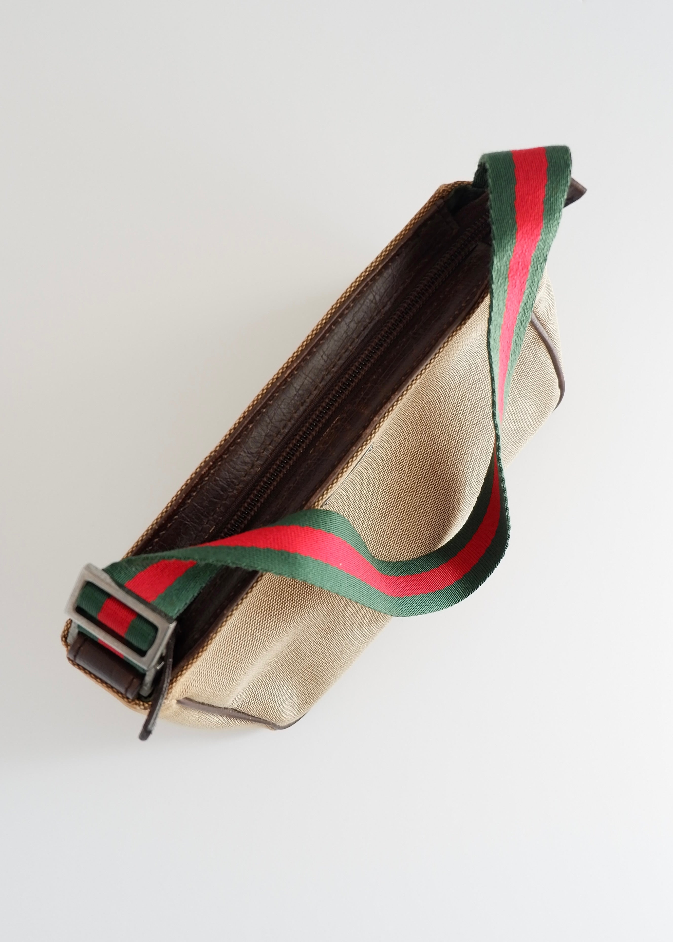 Authentic Preowned Gucci Beige Sherry Line Shoulder Bag