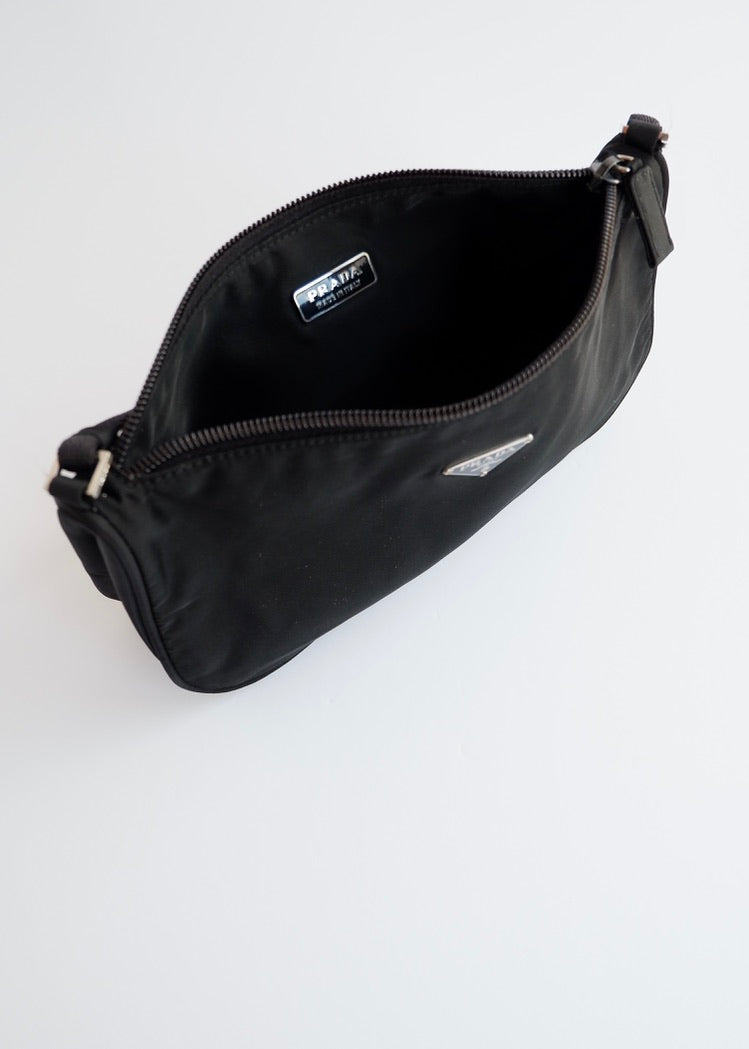Authentic Preowned Prada Black Nylon Pochette Shoulder Bag