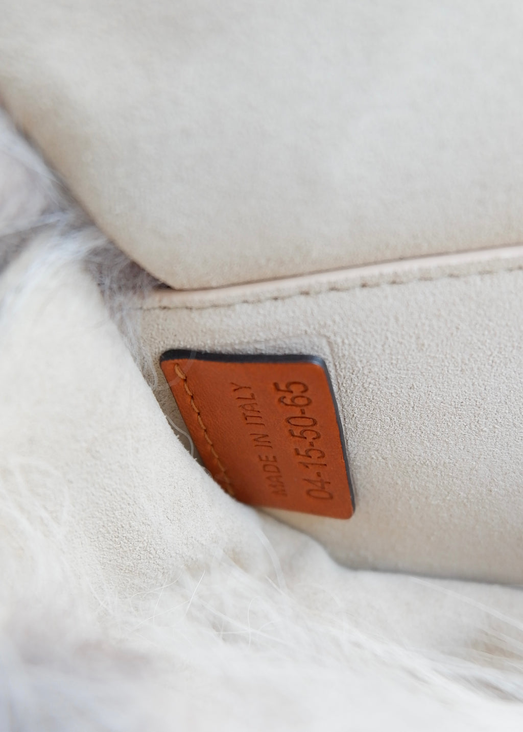 Preowned Chloé Brown Leather/ Fur Georgia Belt Bag
