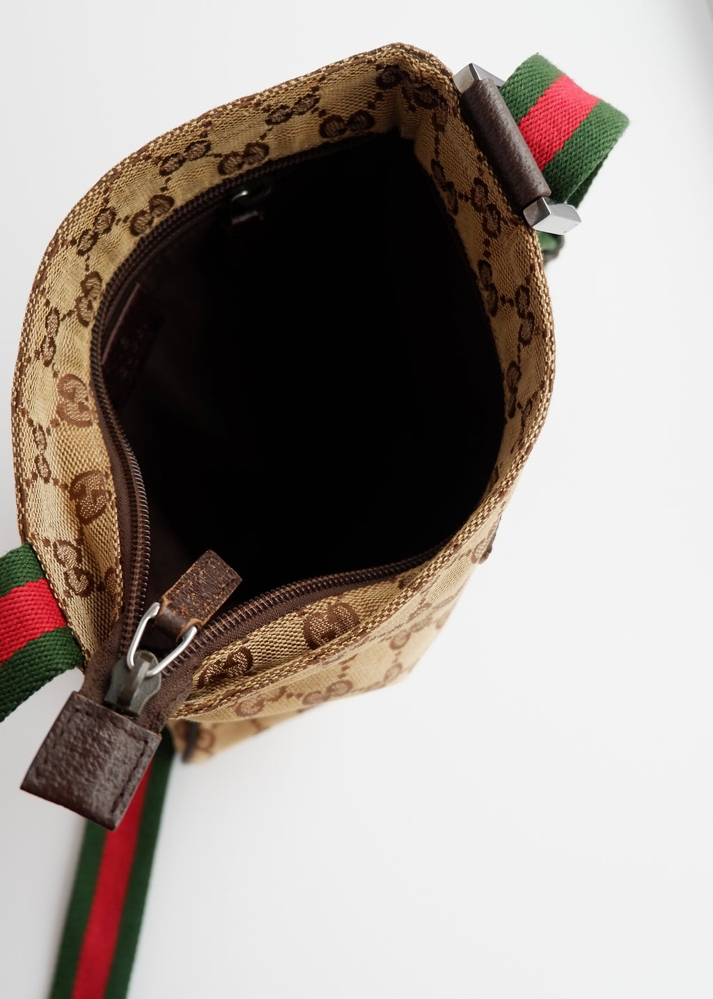 Authentic Preowned Gucci GG Canvas Sherry Line Crossbody Bag