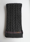 Preowned Louis Vuitton Grey Cable Knit Wool Scarf