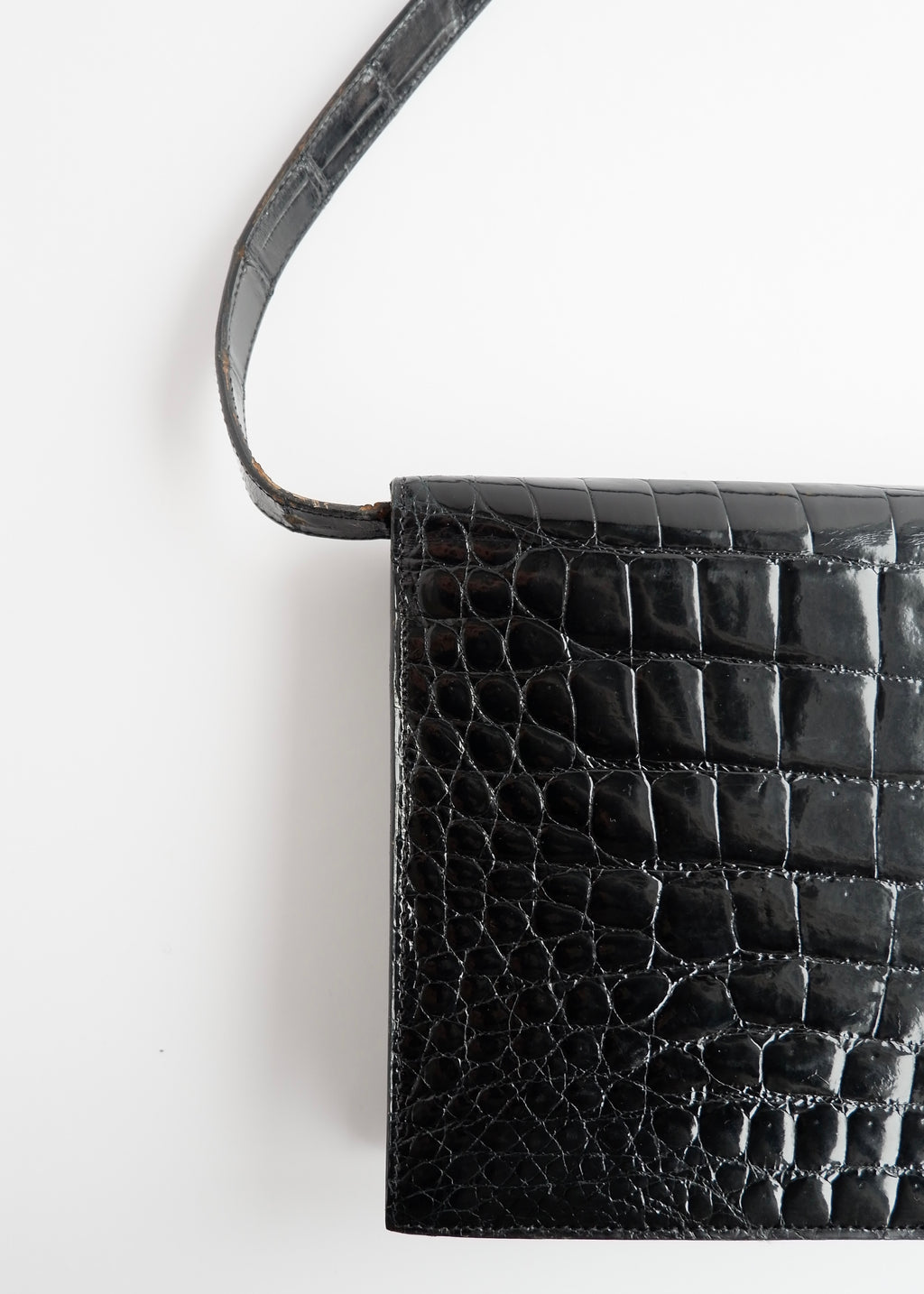 Authentic Preowned Vintage Dior Black Patent Leather Shoulder Bag