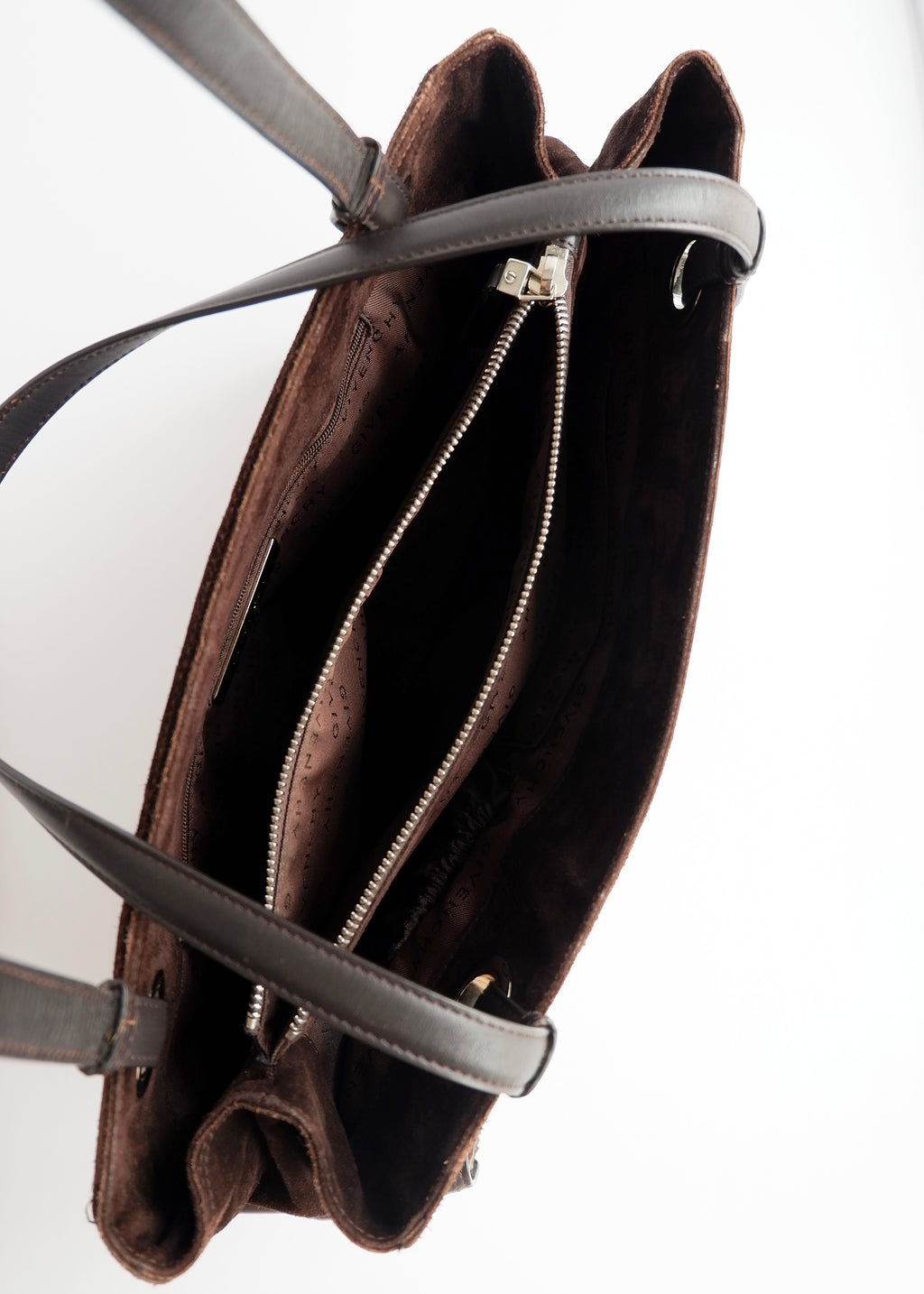 Sac cabas Givenchy en daim marron authentique d'occasion