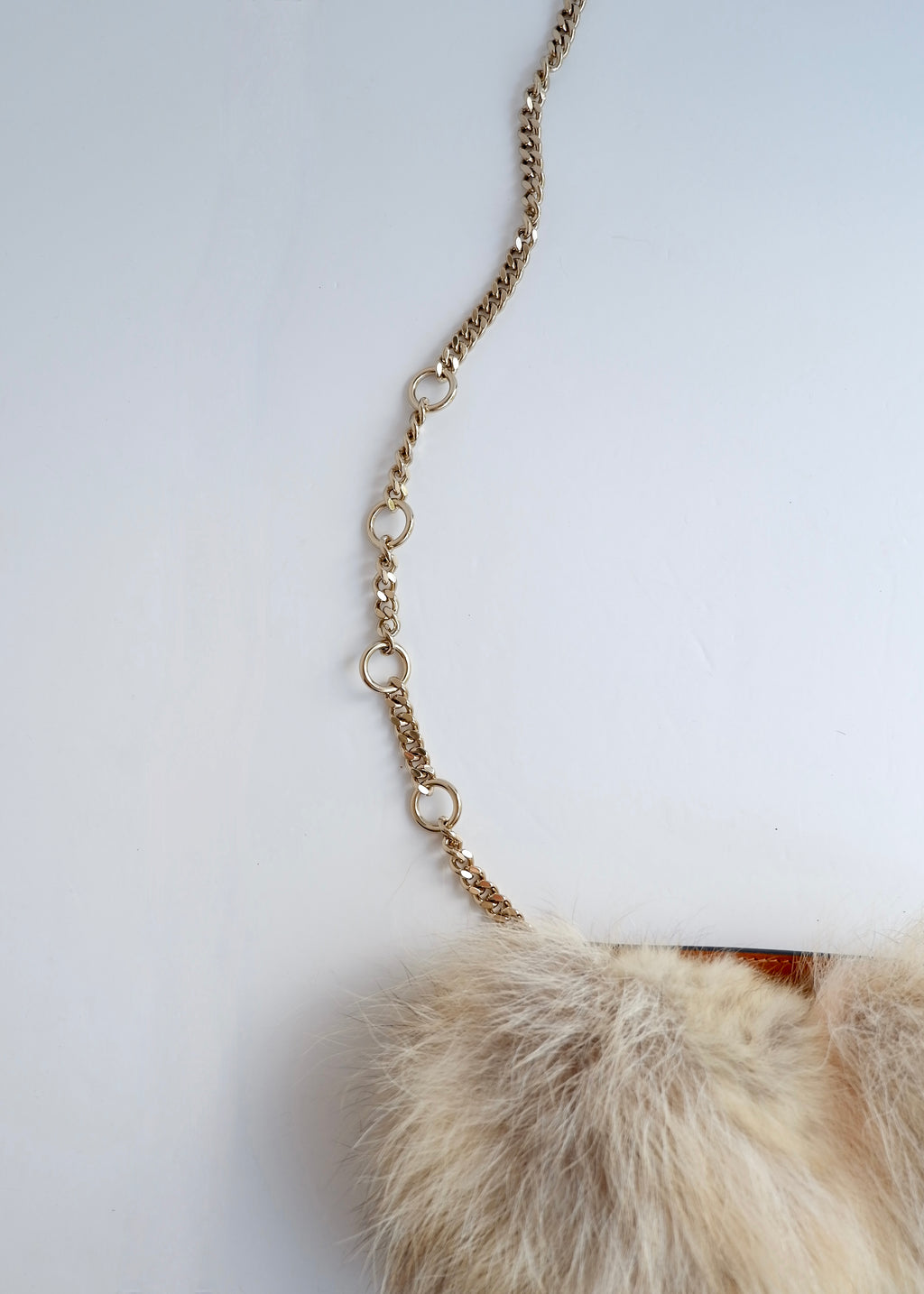 Preowned Chloé Brown Leather/ Fur Georgia Belt Bag