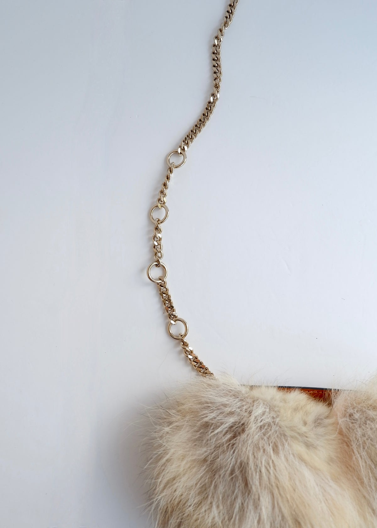 Preowned Chloé Brown Leather/ Fur Georgia Belt Bag