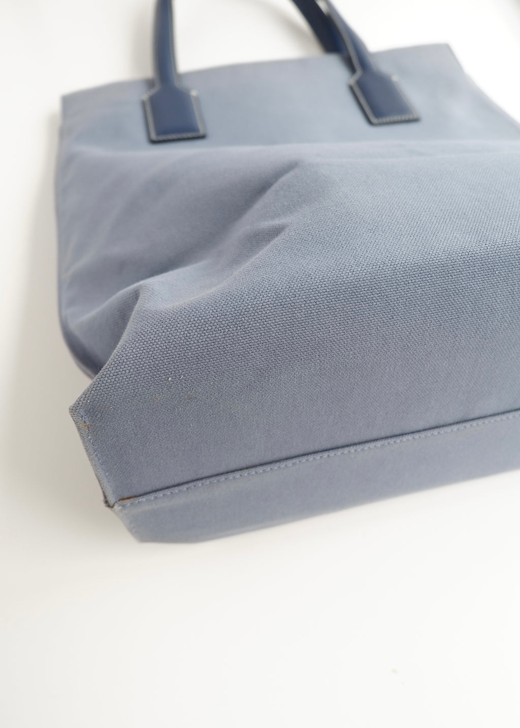 Authentic Preowned Loewe Blue Canvas/Leather Tote Bag