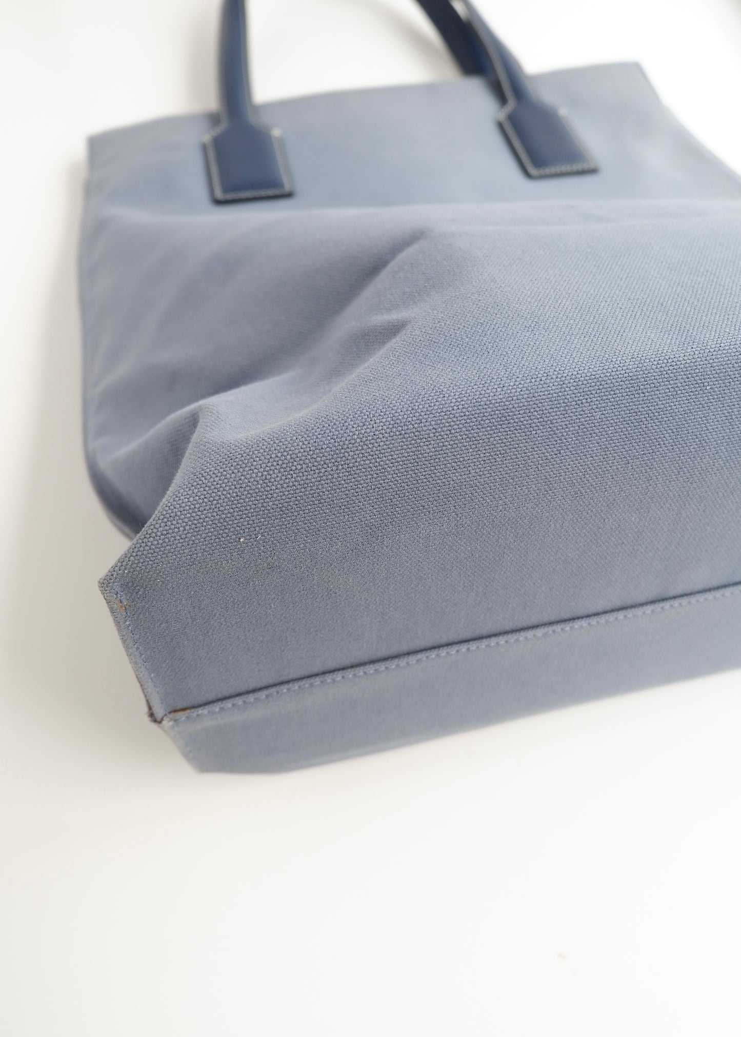 Authentic Preowned Loewe Blue Canvas/Leather Tote Bag