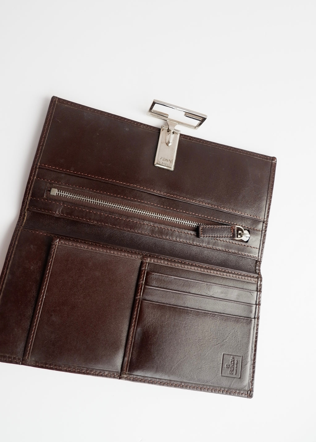 Authentic Preowned Vintage Fendi Zucca Long Wallet