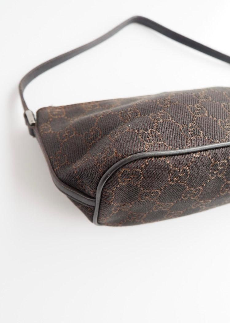 Authentic Preowned Gucci Brown GG Canvas Boat Pochette