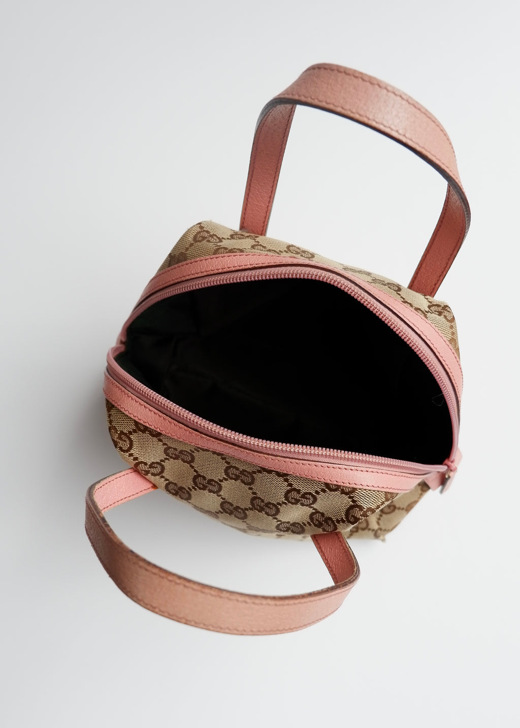 Authentic Preowned Gucci GG Canvas Pink Tofu Handbag