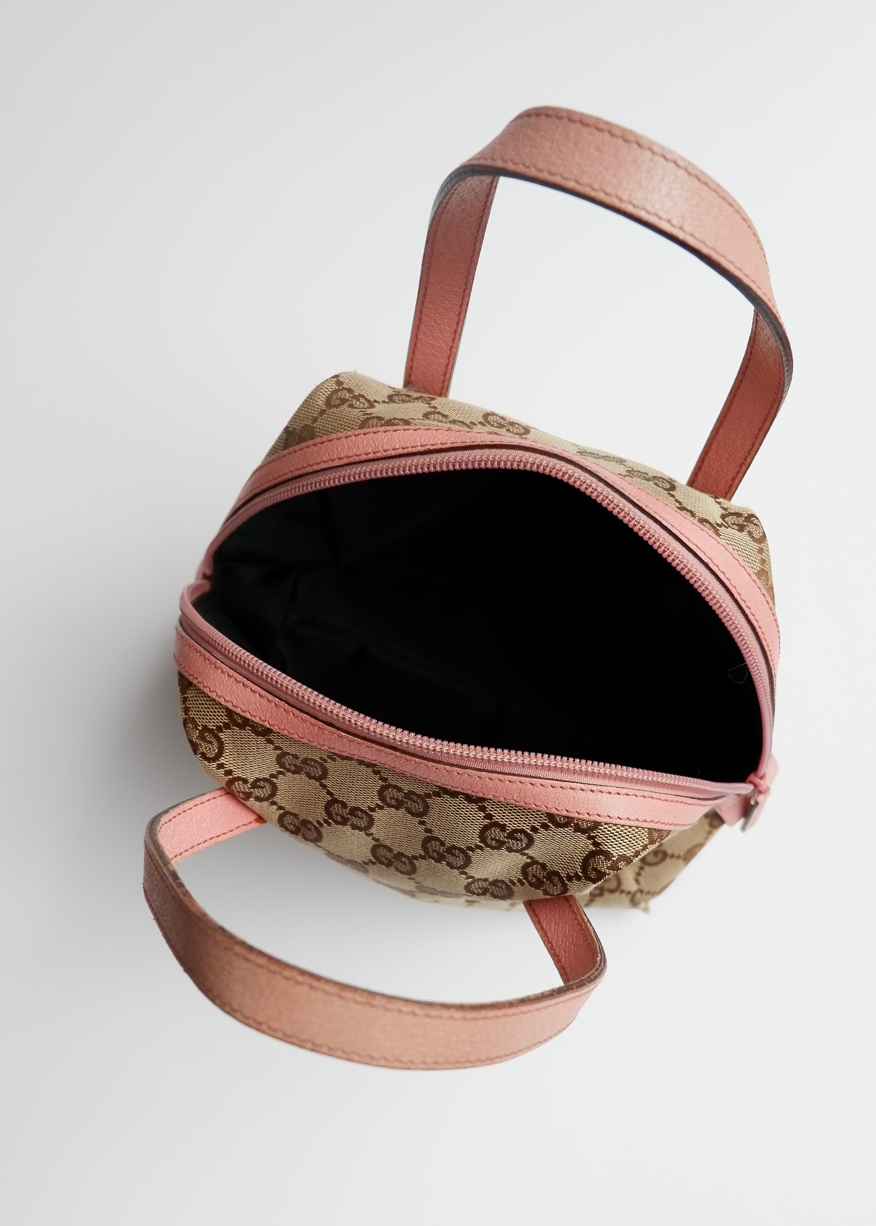 Authentic Preowned Gucci GG Canvas Pink Tofu Handbag