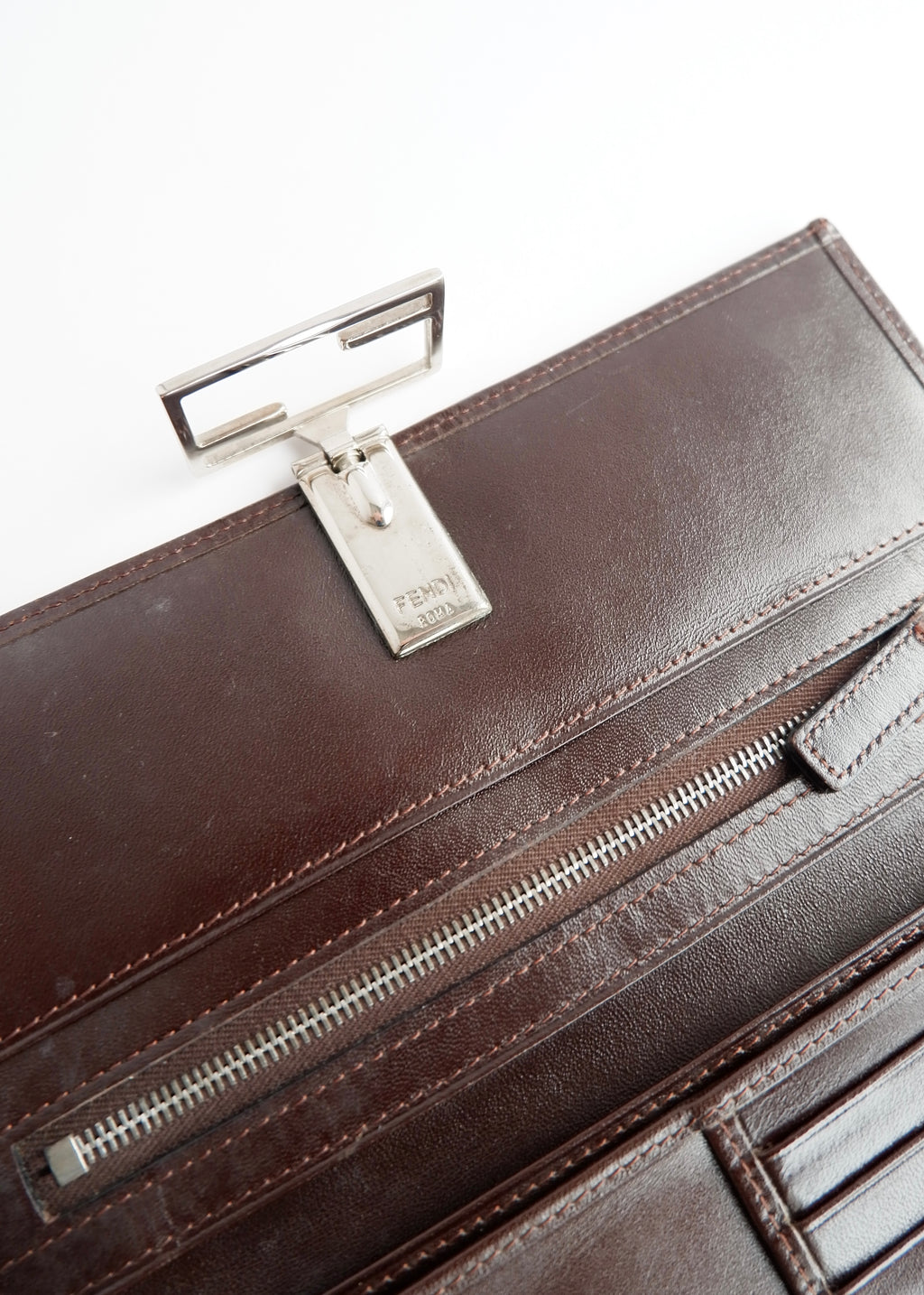 Authentic Preowned Vintage Fendi Zucca Long Wallet