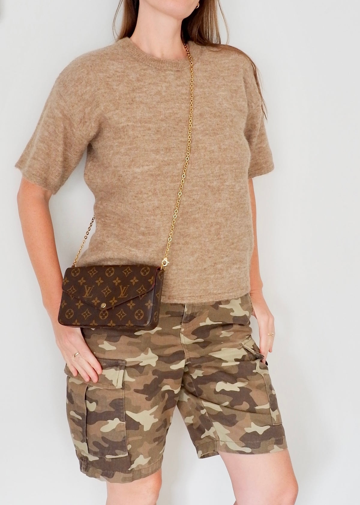 Preowned Louis Vuitton Monogram Felicie Pochette Crossbody Bag