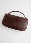 Authentic Preowned Vintage Prada Brown Leather Top Handle Bag