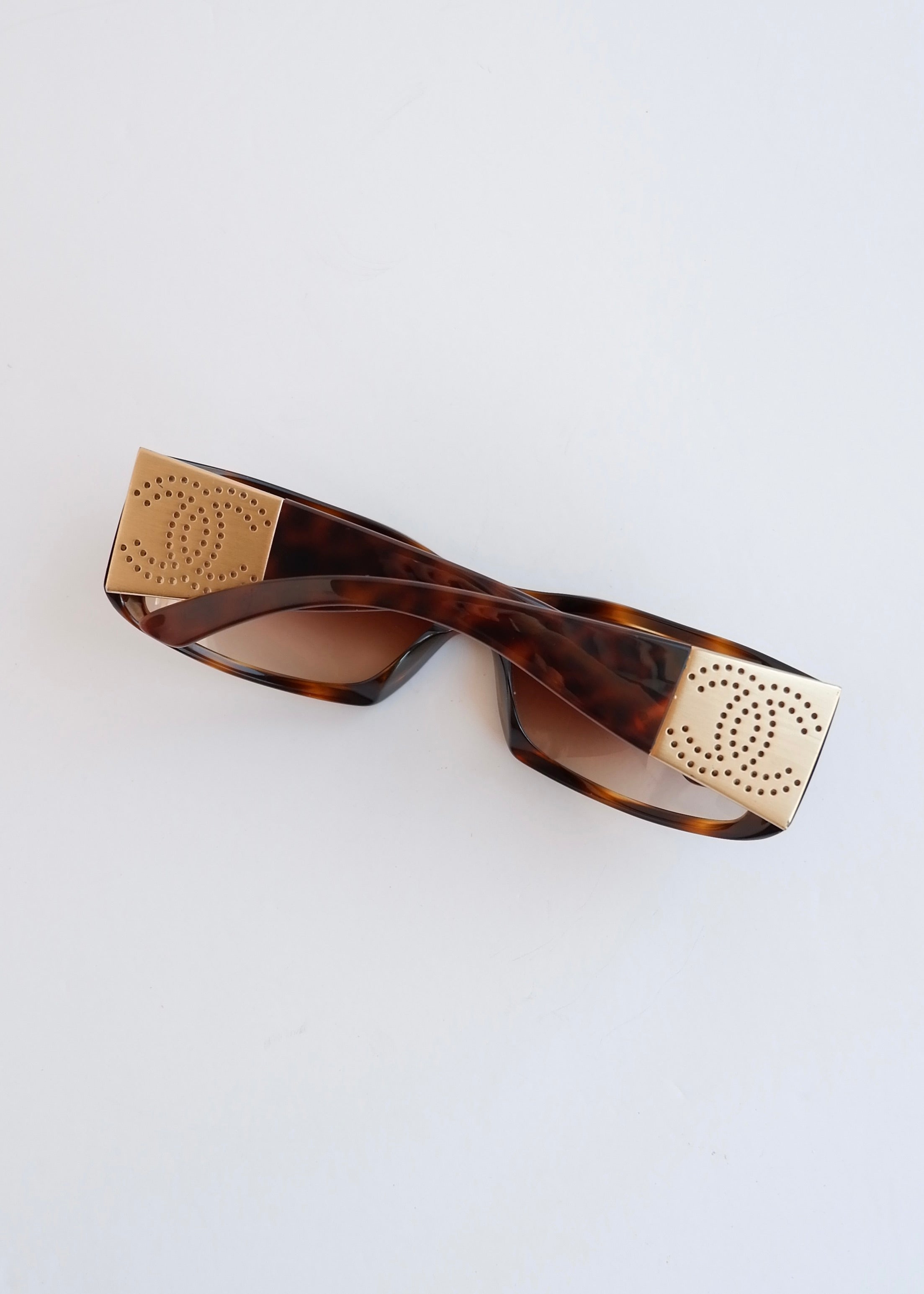 Authentic Preowned Vintage Chanel Brown Square Frame Sunglasses