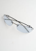 Authentic Preowned Vintage Gucci Light Blue Clear Lense Sunglases