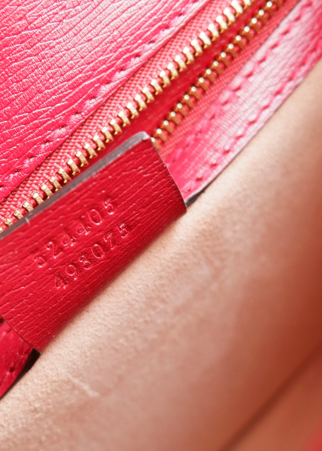 Authentic Preowned Gucci Red/Gold Leather Sylvie Bag