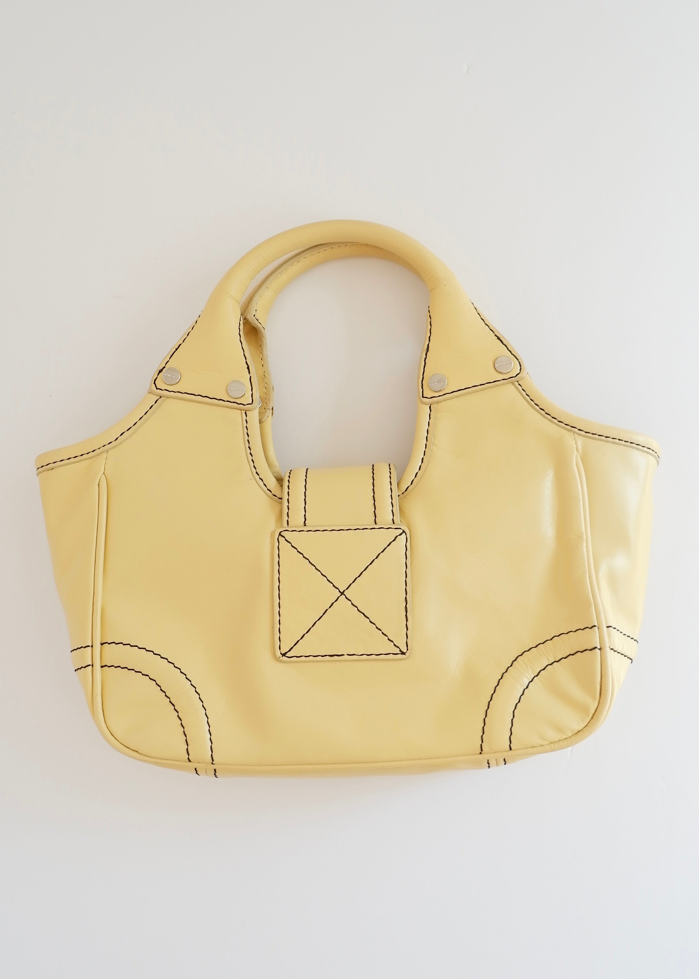 Preowned Givenchy Yellow Leather Small Handbag