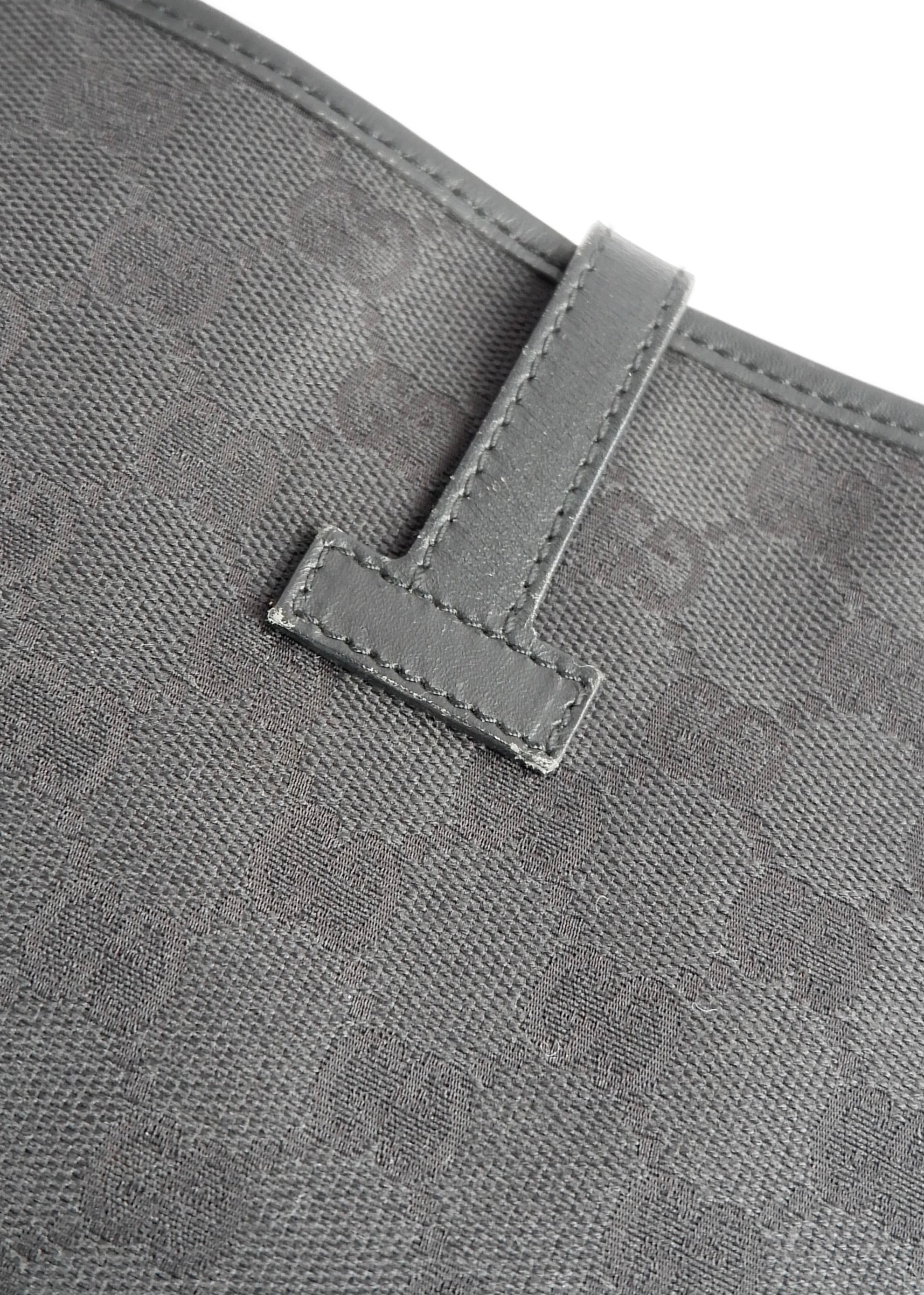 Authentic Preowned Gucci Black GG Canvas Jackie Shoulder Bag