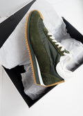 Authentic Preowned Loewe Forest Green Suede Sneakers - 39