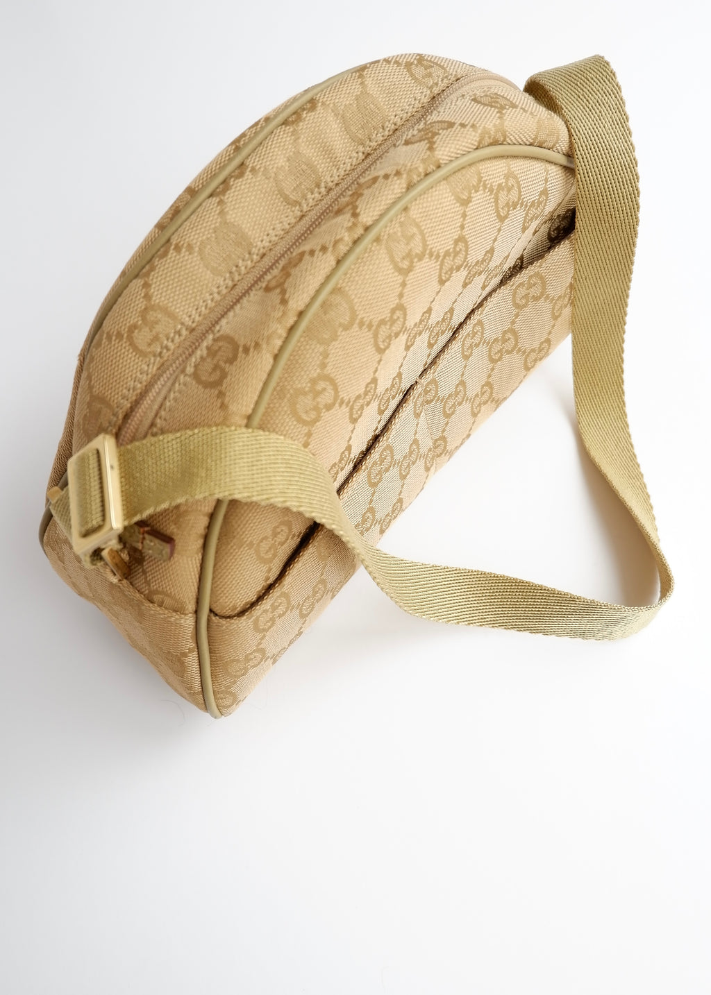 Authentic Preowned Gucci Green GG Canvas Half Moon Shoulder Bag