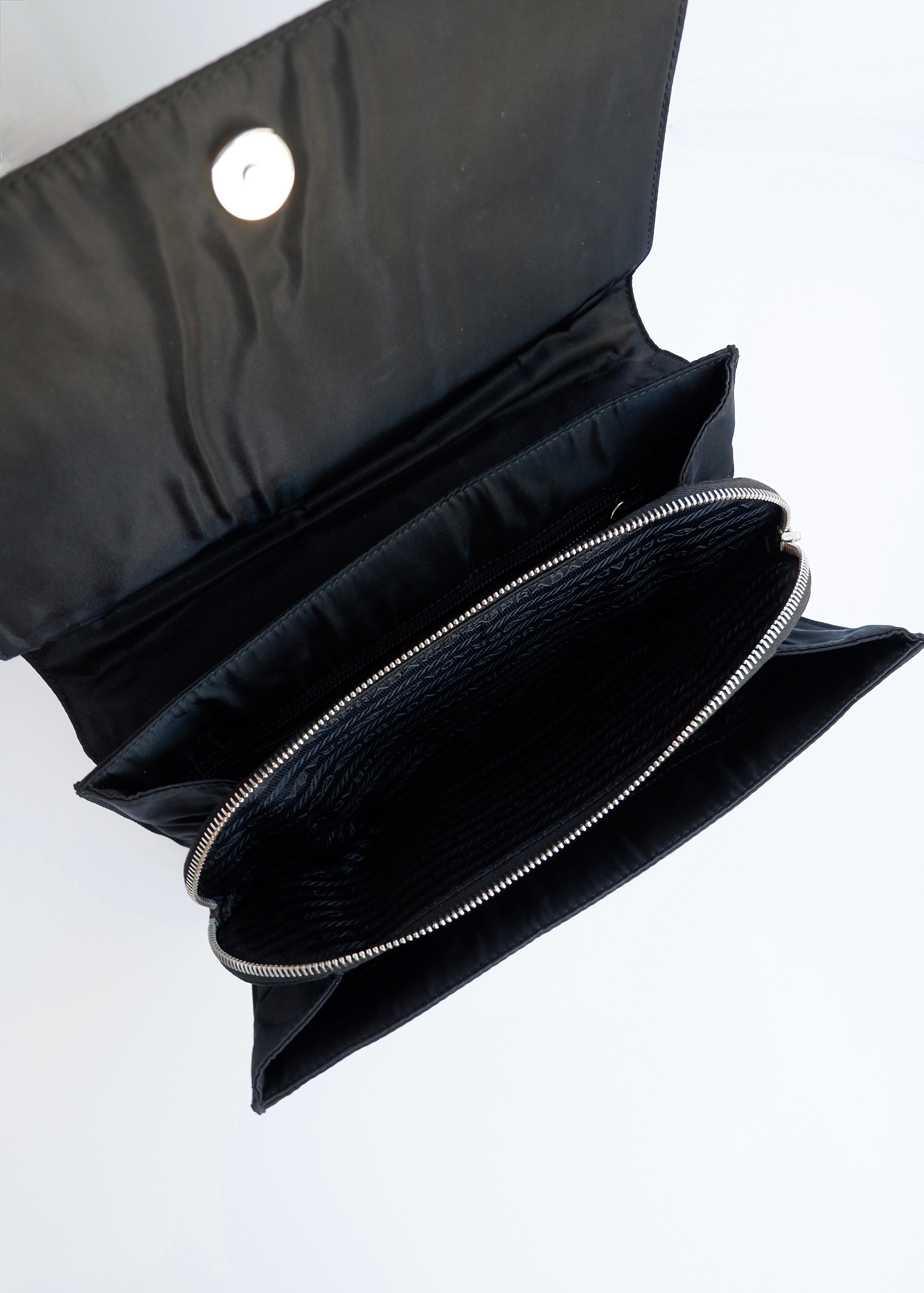 Authentic Preowned Prada Black Nylon Hobo Shoulder Bag