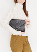 Authentic Preowned Vintage Yves Saint Laurent Black Leather Clutch