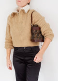Authentic Preowned Vintage Fendi Brown Zucca Bucket Handbag