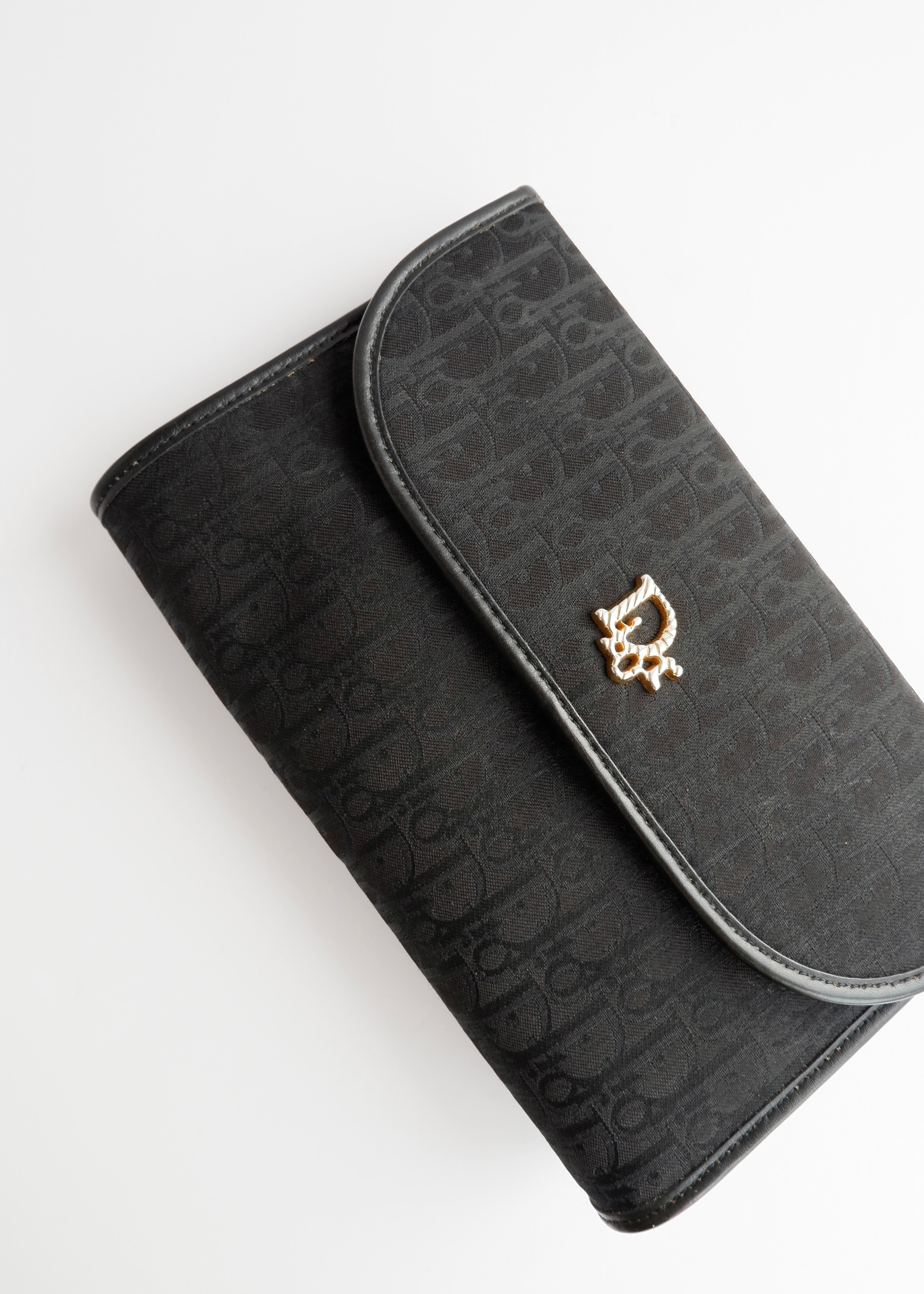 Sac bandoulière vintage Dior Trotter noir chaîne d'occasion Authenti