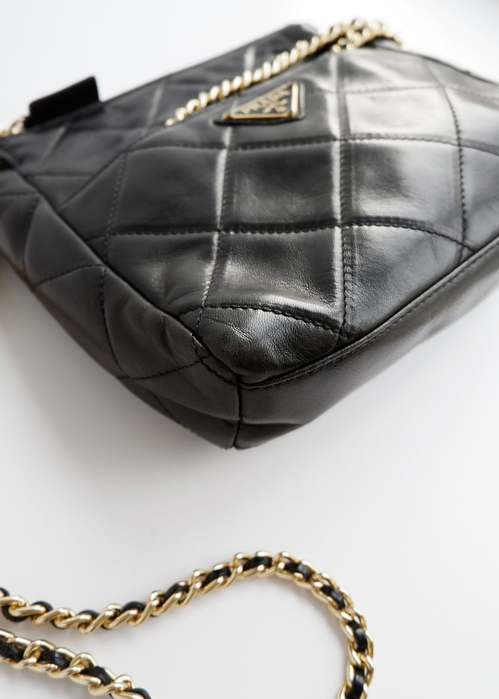 Authentic Preowned Prada Black Quilted Leather Chain Shoulder Bag