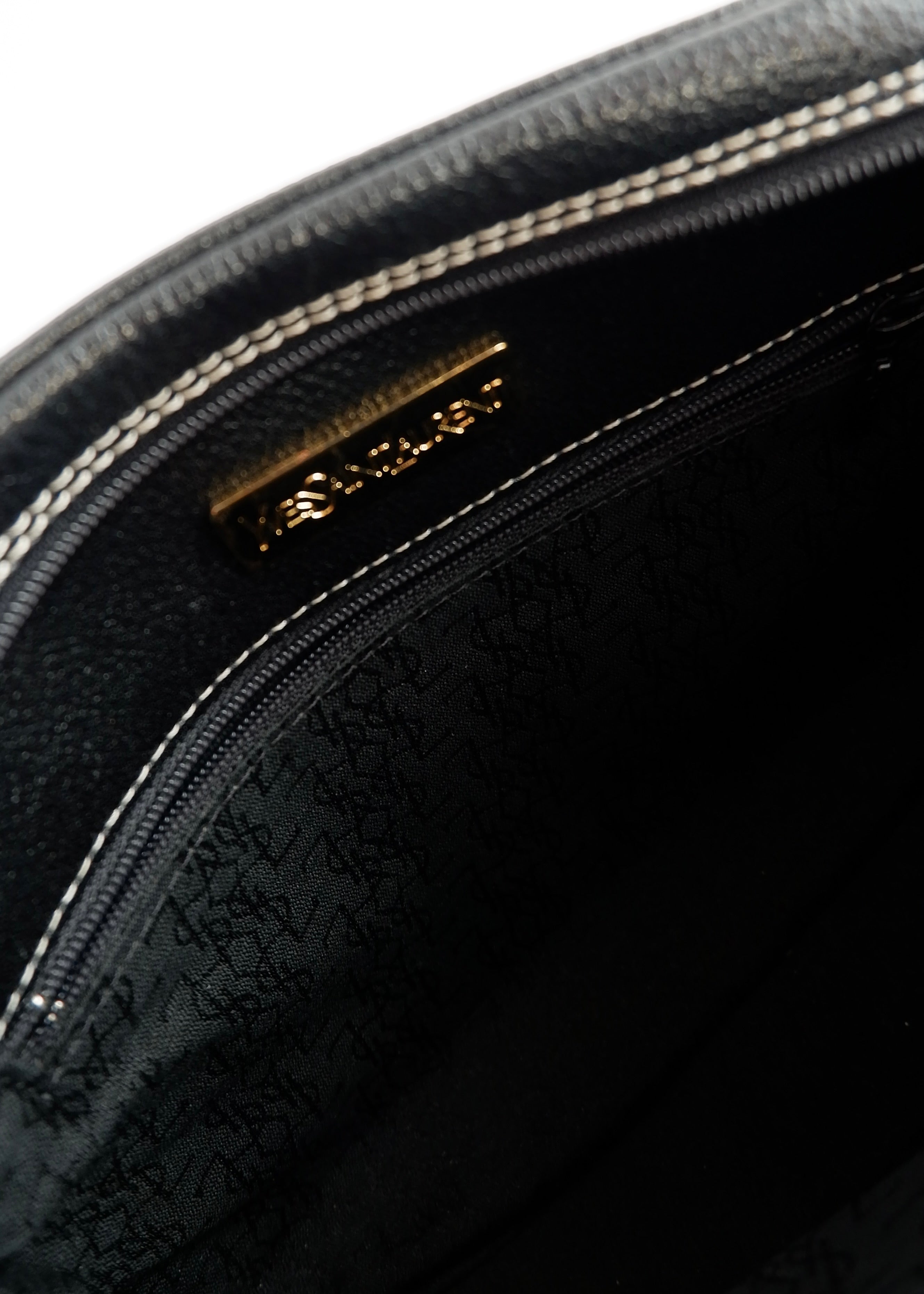 Authentic Preowned Vintage YSL (Yves Saint Laurent) Black Leather Crossbody Bag