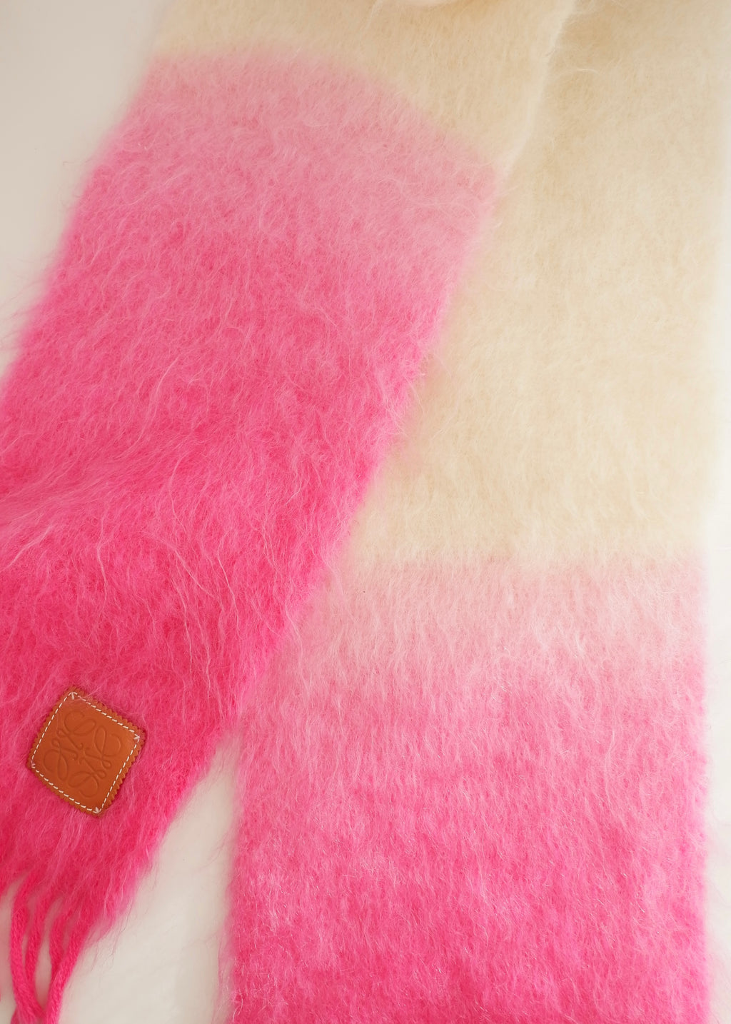 Authentic Preowned Loewe Pink Mohair Scarf