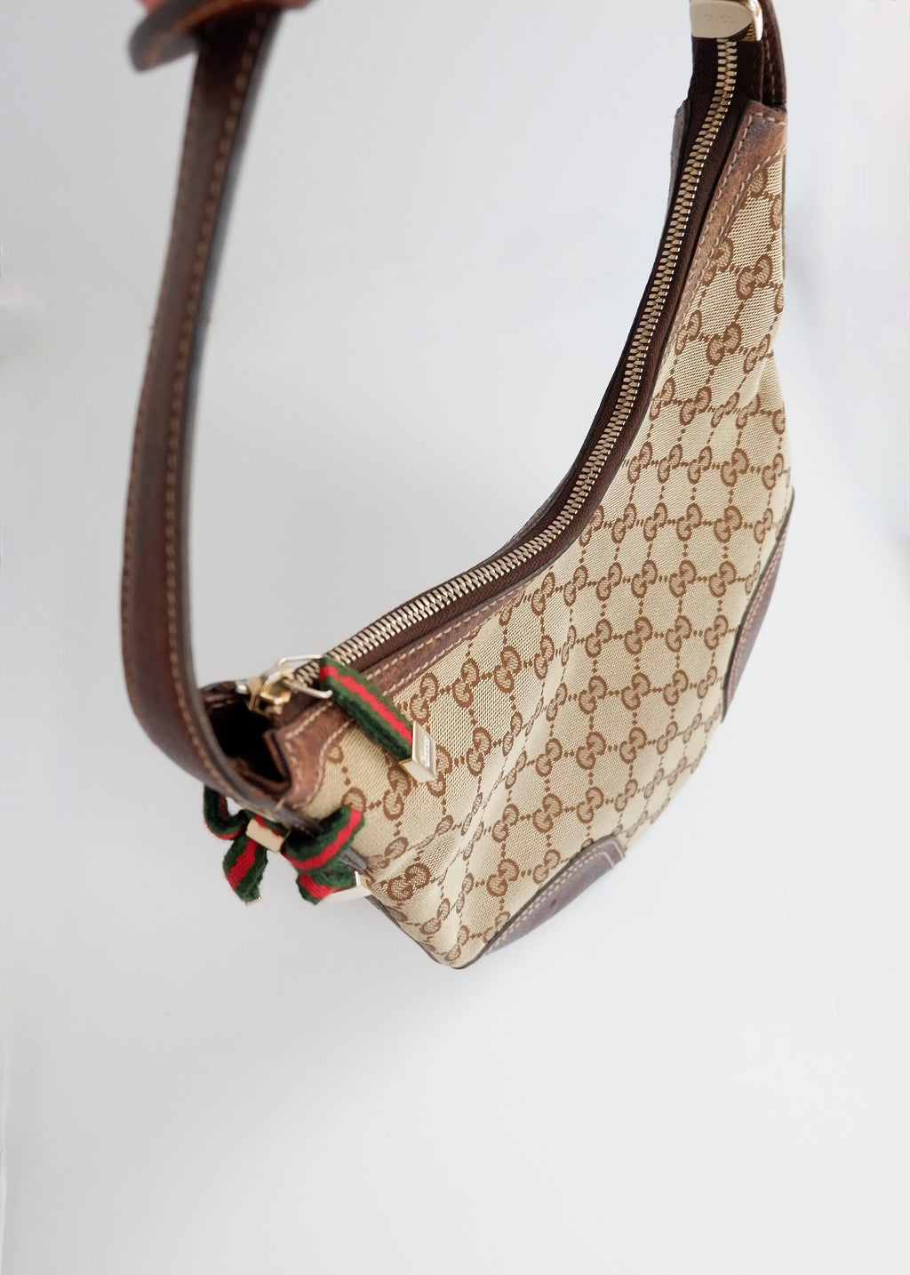 Preowned Gucci Brown GG Canvas Princy Shoulder Bag